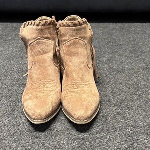 Natural Reflections Suede Ankle Boots - Brown